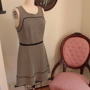 1980’s Black and White Checkered Oleg Cassini Dress